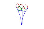 Мишень для бросания мяча «Олимпийские кольца» эскиз 1