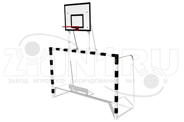 Ворота для минифутбола с баскетбольным щитом, превью