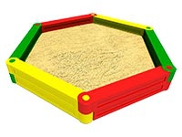 3419)Детская песочница пластиковая «Шестигранник»