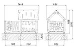 Схема монтажа домика «Хижина с оградой», превью