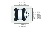 Вид сверху игровой резиновой фигуры «Панда», превью