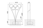 Схема монтажа мишени для бросания мяча «Олимпийские кольца» превью