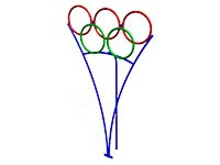 192)Мишень для бросания мяча «Олимпийские кольца»