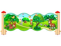 3542)Ограждение детской площадки «Лесной мир У1»