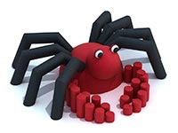 3441)Резиновая фигура 3D для детских площадок Крабик