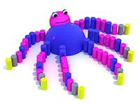 3440)Резиновая фигура 3D для детских площадок Осьминог