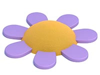 3453)Резиновая фигура Цветок из TPV крошки для детских площадок