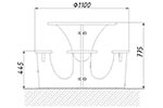 Схема монтажа стола уличного со скамьями М5, превью