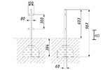 Схема монтажа столба 40х20х980, с болтовым креплением секции, превью